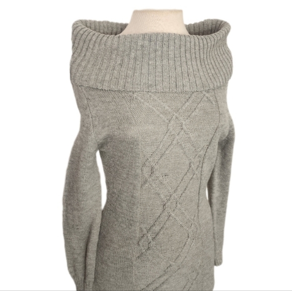 RUE 21 Dress Cable Detail Knit Sweater Gray M - Picture 4 of 15